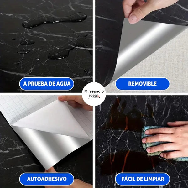 Papel Adhesivo Tipo Mármol 10M x 60cm- Renueva tu hogar en tan solo segundos🤩