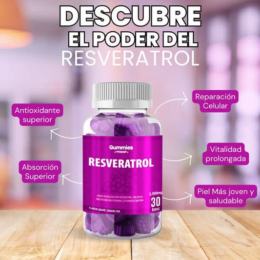 El Secreto Antienvejecimiento Natural - RESVERATROL X30 GOMITAS🔥🤩