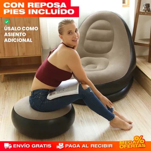 SOFÁ INFLABLE COMODO 2 EN 1🔥