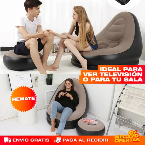 SOFÁ INFLABLE COMODO 2 EN 1🔥