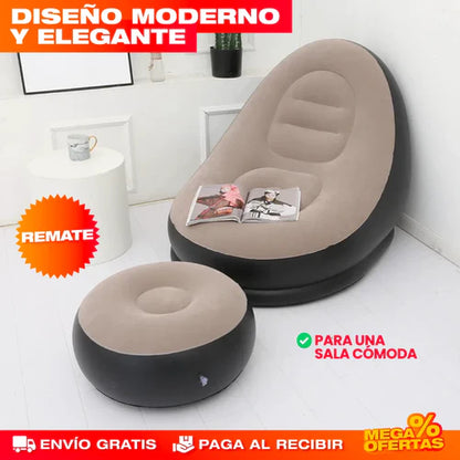 SOFÁ INFLABLE COMODO 2 EN 1🔥