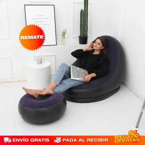 SOFÁ INFLABLE COMODO 2 EN 1🔥